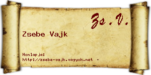 Zsebe Vajk névjegykártya